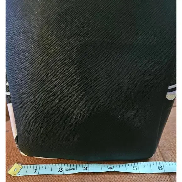 Stella & Max Tulip Tree Black Floral Print Large Leather Tote Hand Bag‎ - Picture 7 of 8